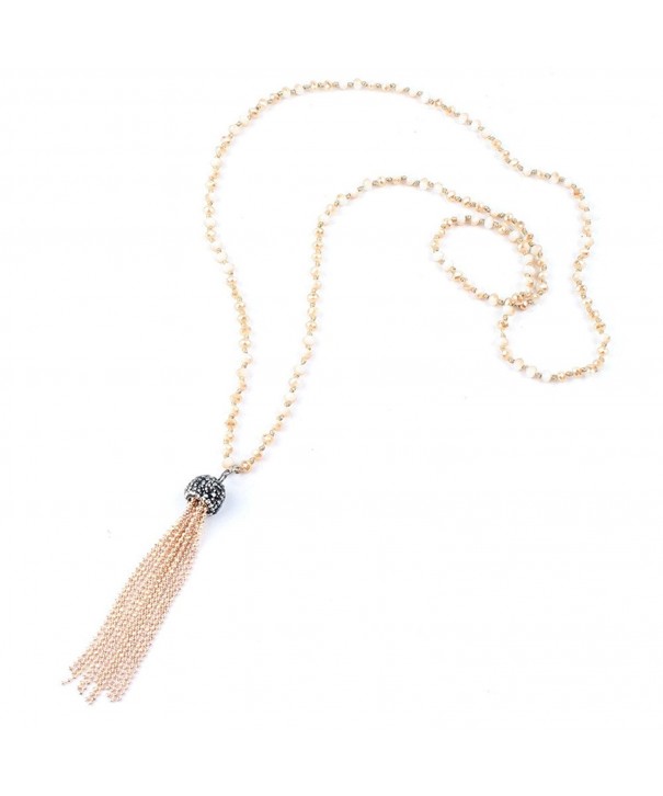 FM42 Rose gold tone Faceted Necklace ZN1056