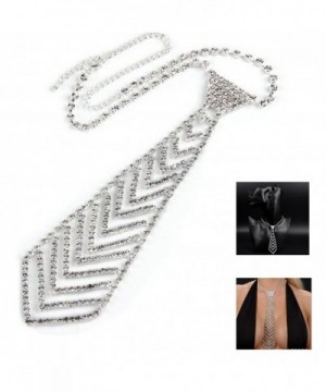 Crystal Rhinestone Necktie Wedding Necklace