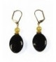 Black Lynx Earrings Dangle Inches