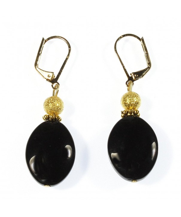 Black Lynx Earrings Dangle Inches