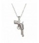 Sterling Silver Gun Pendant Chain