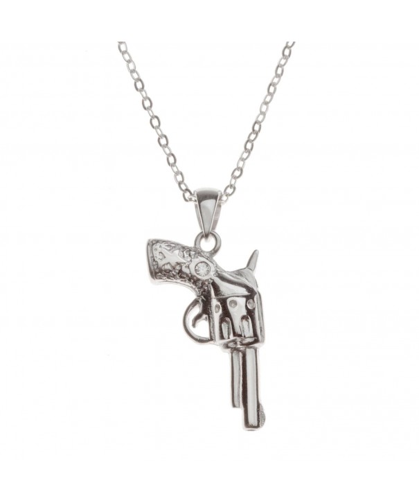 Sterling Silver Gun Pendant Chain