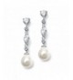 Mariell Zirconia Teardrop Wedding Earrings