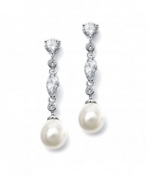 Mariell Zirconia Teardrop Wedding Earrings