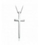Sterling Polished Crucifix Pendant Necklace