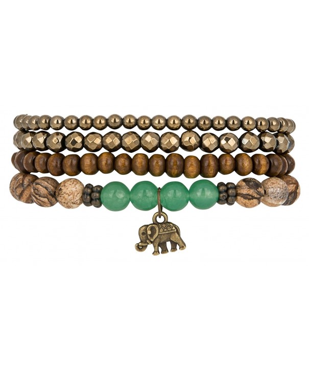 Elephant Stretch Bracelet Aventurine Hematite