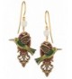 Silver Forest Hummingbird Gold Plated Earrings