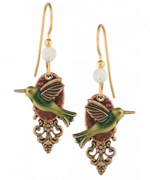 Silver Forest Hummingbird Gold Plated Earrings