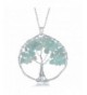 Sterling Aquamarine Natural Gemstone Necklace