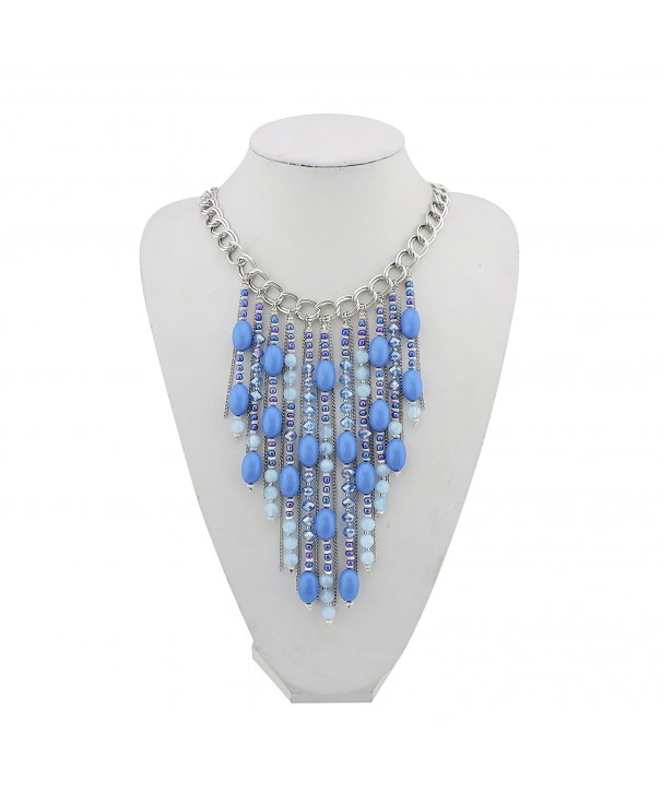 Fashion Pendant Collar Necklace NK 10346 royalblue