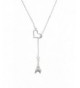 Silvertone Eiffel Tower Lariat Necklace