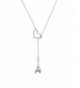 Silvertone Eiffel Tower Lariat Necklace