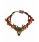 Handcrafted porcelain reindeer strand bracelet