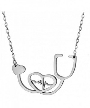 SXNK7 Stainless Stethoscope Heartbeat Necklaces