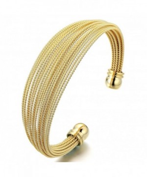 Multi Strand Womens Stainless Adjustable Bracelet