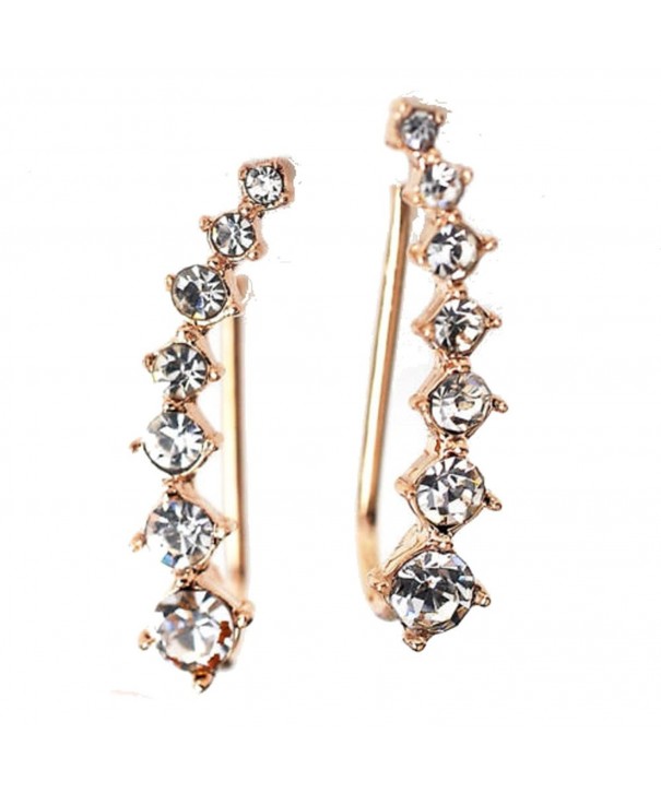 Climber Crawler Earrings Zirconia Hypoallergenic