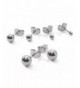 Stainless Steel Round Ball Earrings
