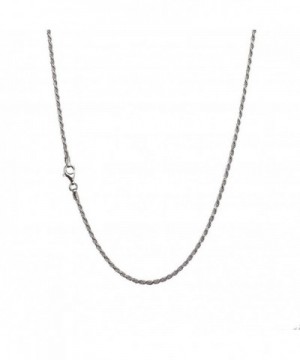 Sterling Diamond Cut Chain Necklace Clasp RHODIUM