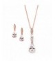 Mariell Teardrop Necklace Earrings Bridesmaids