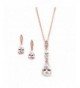 Mariell Teardrop Necklace Earrings Bridesmaids