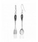 Sterling Silver Decorative Utensil Earrings