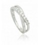 Sterling Silver Crossover Ring Band