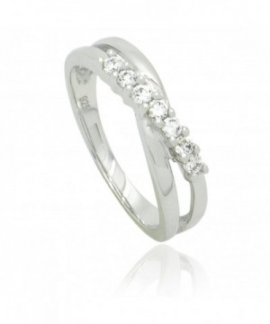 Sterling Silver Crossover Ring Band