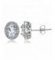 Sterling Silver Aquamarine White Earrings