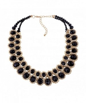 Jewelry Platinum Crystal Statement Necklaces