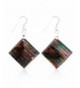 Sterling Painted Multi Colored Abstract Earrings