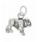 Sterling Silver Oxidized Dimensional Bulldog