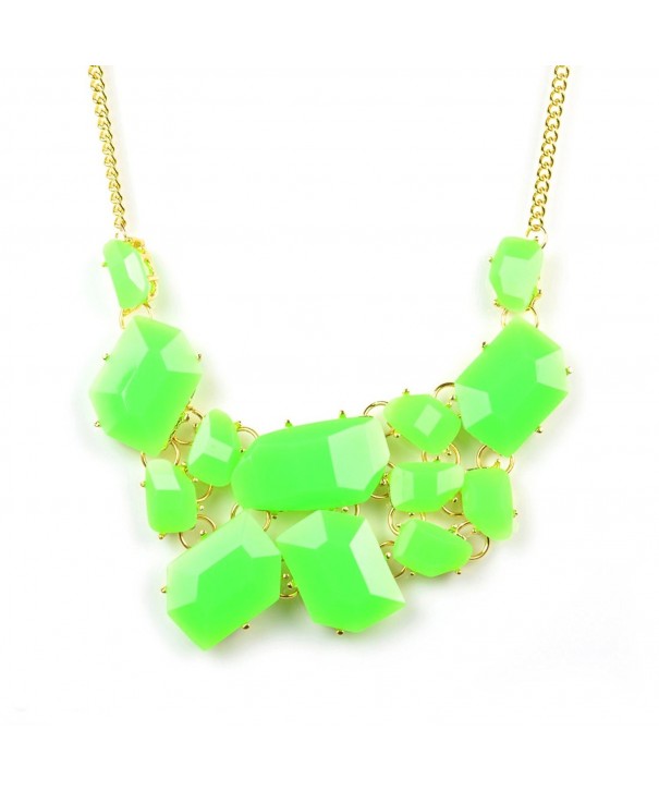 Womens Acrylic Cluster Necklace Jewelry