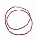 Plated 1 8mm Burgundy Leather Necklace