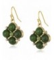 1928 Jewelry Gold Tone Semi Precious Earrings