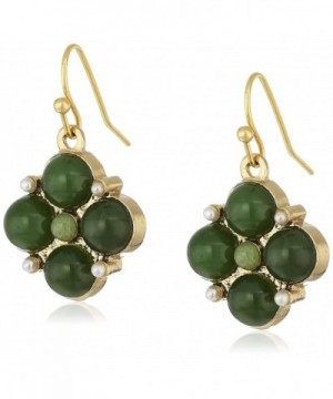 1928 Jewelry Gold Tone Semi Precious Earrings