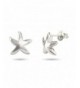 Sterling Silver Starfish Earrings Inches