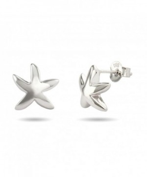 Sterling Silver Starfish Earrings Inches
