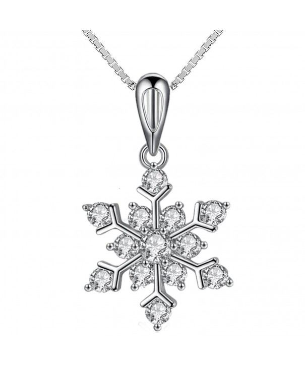 Coolsome Snowflake Necklace Sparking Zirconia