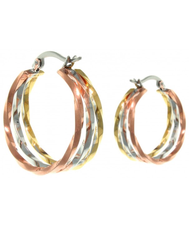 Jewelry Trends Stainless Triple tone Earrings