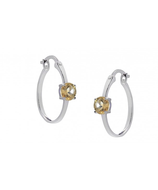 Sterling Genuine Gemstone Earring Citrine