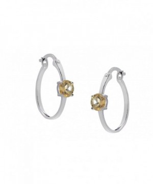 Sterling Genuine Gemstone Earring Citrine