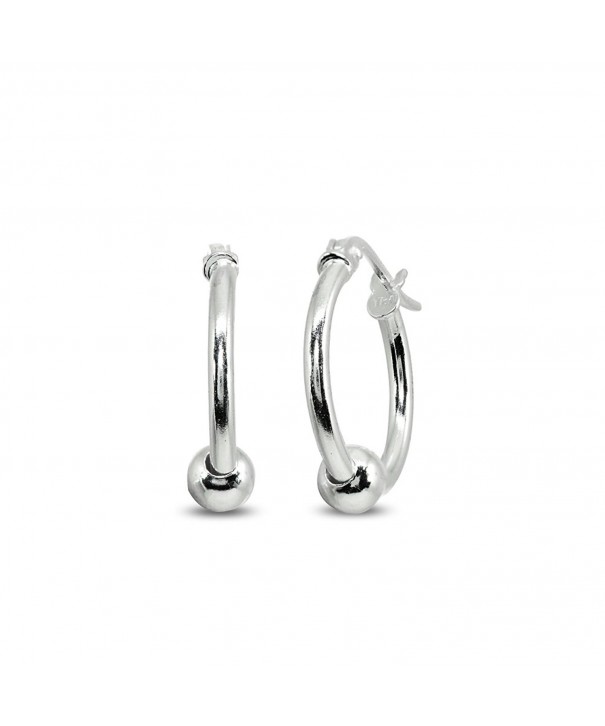 Sterling 1 5x15mm Polished Click Top Earrings