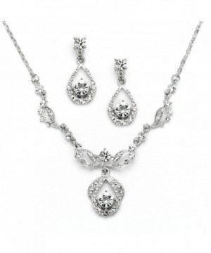 Mariell Vintage Crystal Necklace Earrings