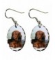 Canine Designs Dachshund Scalloped Earrings