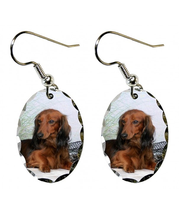 Canine Designs Dachshund Scalloped Earrings