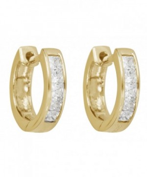 Sterling Zirconia Princess yellow gold sterling silver