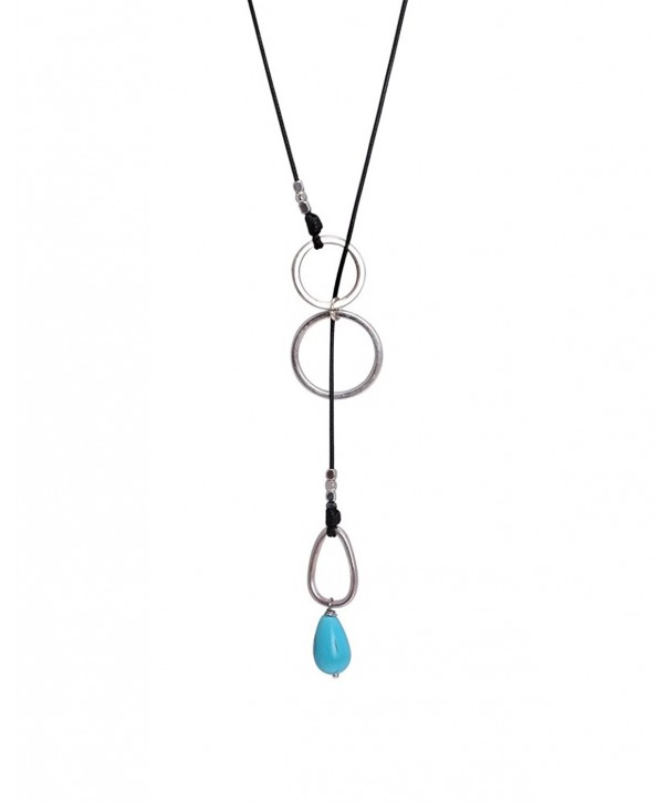 Handmade Lariat Turquoise Necklace Pendant