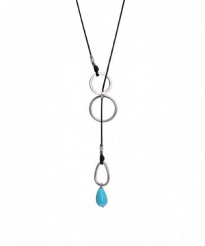 Handmade Lariat Turquoise Necklace Pendant