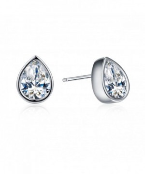 SBLING Platinum Plated Teardrop Earrings Swarovski