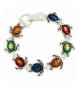 Silver Magnetic Tropical Multicolor Bracelet